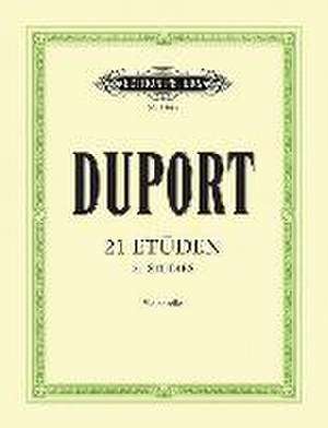 21 Etüden für Violoncello de Jean-Louis Duport