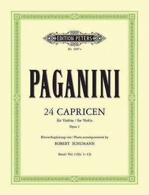 Piano Accompaniment by Robert Schumann to 24 Caprices Op. 1 de Niccolò Paganini