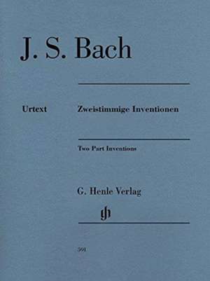 Zweistimmige Inventionen für Klavier zu zwei Händen. Revidierte Ausgabe von HN 169 de Johann Sebastian Bach