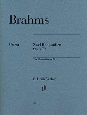 Zwei Rhapsodien op. 79 für Klavier zu zwei Händen de Johannes Brahms