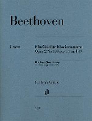 Fünf leichte Klaviersonaten op. 2 Nr. 1, op. 14 und op. 49 de Ludwig van Beethoven