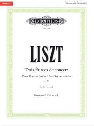 TROIS TUDES DE CONCERT PIANO 2 HANDS de FRANZ LISZT