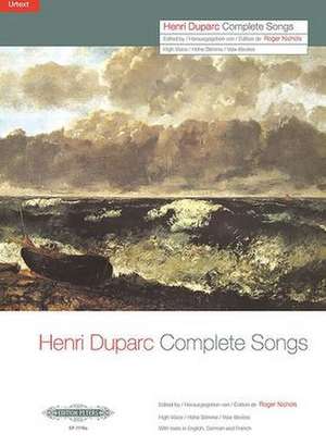 Complete Songs (High Voice) de Henri Duparc