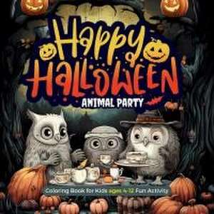 Happy Halloween Animals Party: A Spooky Coloring Adventure de Momo's Bookshelf