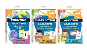 Math Flash Cards 3-Deck Set de Teacher Created Materials