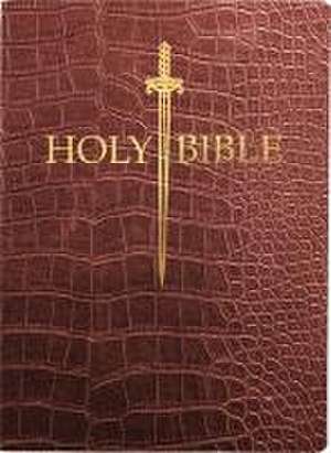 KJV Sword Bible, Large Print, Walnut Alligator Bonded Leather, Thumb Index de Whitaker House