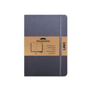 Moustachine Classic Linen Hardcover Grey Plain Large de Moustachine