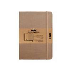 Moustachine Classic Linen Hardcover Dark Tan Lined Large de Moustachine