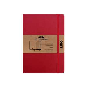 Moustachine Classic Linen Hardcover Classic Red Lined Medium de Moustachine