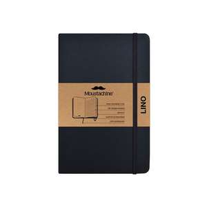 Moustachine Classic Linen Hardcover Black Lined Pocket de Moustachine