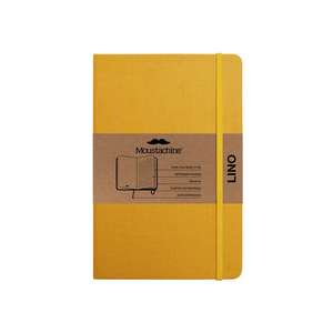 Moustachine Classic Linen Hardcover Sunflower Yellow Lined Pocket