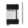 Agendă nedatată Leuchtturm Pocket (A6) negru, pagini liniate, cartonată