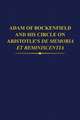 Adam of Bockenfield and his circle on Aristotle's De memoria et reminiscentia