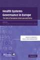 Health Systems Governance in Europe: The Role of European Union Law and Policy