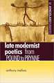 Late Modernist Poetics