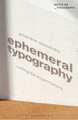 Ephemeral Typography: Writing the impermanent