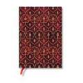 Paperblanks Red Velvet Softcover Flexi MIDI Lined Elastic Band Closure 176 Pg 100 GSM