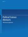 Political Science Abstracts: 1989 Annual Supplement