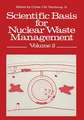 Scientific Basis for Nuclear Waste Management