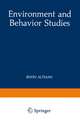 Environment and Behavior Studies: Emergence of Intellectual Traditions