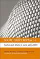 Social Policy Review 16: Analysis and debate in social policy, 2004