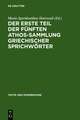 Der erste Teil der fünften Athos-Sammlung griechischer Sprichwörter: Kritische Ausgabe mit Kommentar