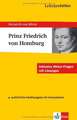 Lektürehilfen Heinrich von Kleist "Prinz Friedrich von Homburg"