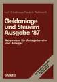 Geldanlage und Steuern ’87: Wegweiser für Anlageberater und Anleger