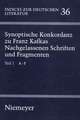 Synoptische Konkordanz zu Franz Kafkas nachgelassenen Schriften und Fragmenten: Teil 1: A–F. Teil 2: G–Q. Teil 3: R–Z