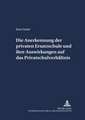Die Anerkennung Der Privaten Ersatzschule Und Ihre Auswirkungen Auf Das Privatschulverhaeltnis
