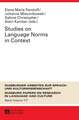 Studies on Language Norms in Context