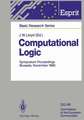 Computational Logic: Symposium Proceedings, Brussels, November 13/14, 1990