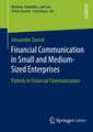 Financial Communication in Small and Medium-Sized Enterprises: Patents in Financial Communication