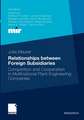 Relationships between Foreign Subsidiaries: Competition and Cooperation in Multinational Plant Engineering Companies