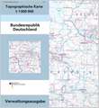 Topographische Karte der Bundesrepublik Deutschland 1 : 1 000 000. Verwaltungsausgabe