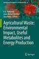 Agricultural Waste: Environmental Impact, Useful Metabolites and Energy Production