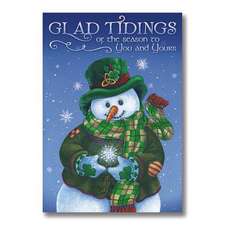 Irish Snowman Christmas Card: Collectible Trading Cards