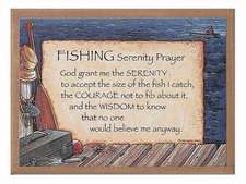 Fishing Serenity Prayer Plaque: Collectible Trading Cards