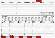 rido/idé 7036142905 Querterminbuch Modell septant (2025)| 2 Seiten = 1 Woche| 305 × 105 mm| 128 Seiten| Schaumfolien-Einband Catana| schwarz