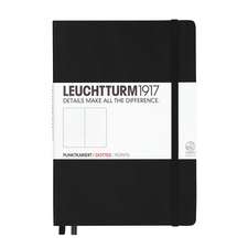 Agendă nedatată Leuchtturm Medium (A5), negru, pagini punctate, cartonată