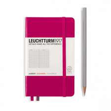 Agendă nedatată Leuchtturm Pocket (A6): Berry, pagini cu pătrățele