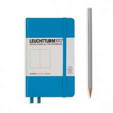 Agendă nedatată Leuchtturm Pocket (A6): Azure, pagini albe