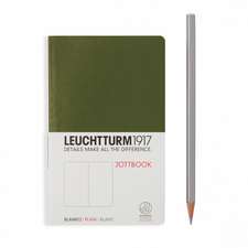 Agendă nedatată Leuchtturm Jottbook: Army, Pocket, pagini albe