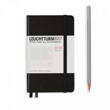 Agendă nedatată Leuchtturm Pocket (A6): Emerald, pagini albe