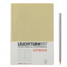 Agendă nedatată Leuchtturm Jottbook: Sand, Medium, pagini liniate