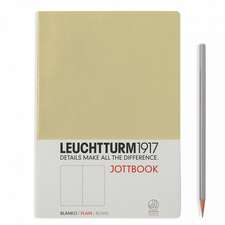 Agendă nedatată Leuchtturm Jottbook: Sand, Medium, pagini albe