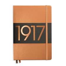 Agende Leuchtturm Special Metallic Edition 1917 (Hardcover): Copper, Medium, pagini albe