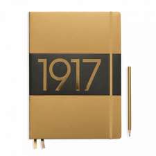 Agende Leuchtturm Special Metallic Edition 1917 (Hardcover): Gold, Master Slim, pagini albe