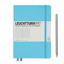 Agendă nedatată Leuchtturm Medium (A5): Ice Blue, pagini liniate