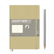 Agendă Leuchtturm Notes Paperback (B6+): Sand, pagini albe